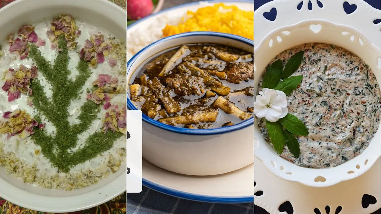 دستور پخت بورانی کنگر و ماست به روش کرمانشاهی