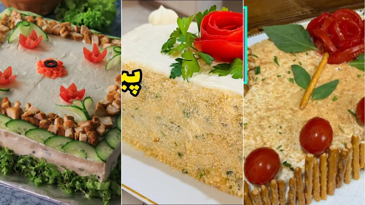 دستور پخت کیک مرغ و گردو مرحله به مرحله