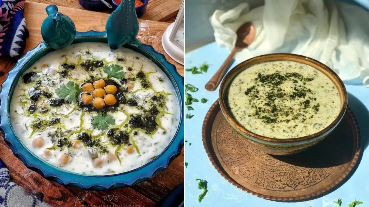 دستور پخت آش دوغ خانگی اصیل بدون گوشت