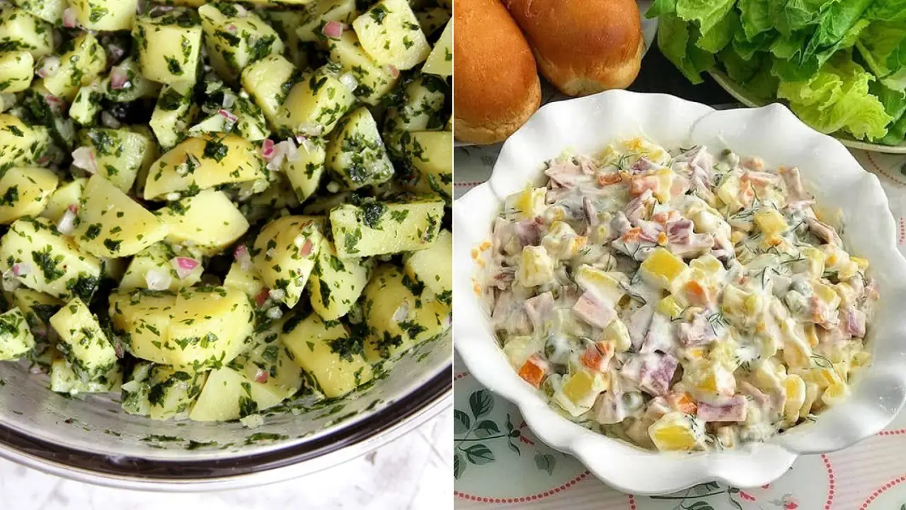 دستور پخت سالاد سیب زمینی قالبی