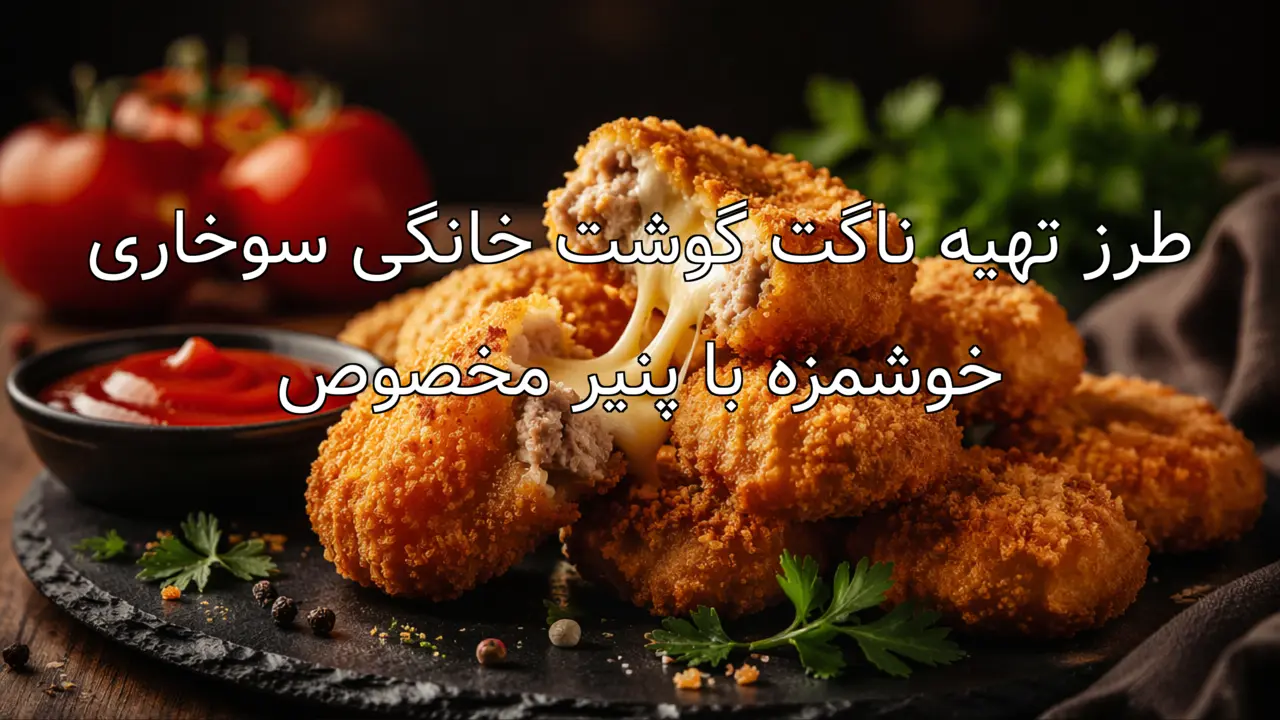 طرز تهیه ناگت گوشت خانگی سوخاری خوشمزه با پنیر مخصوص