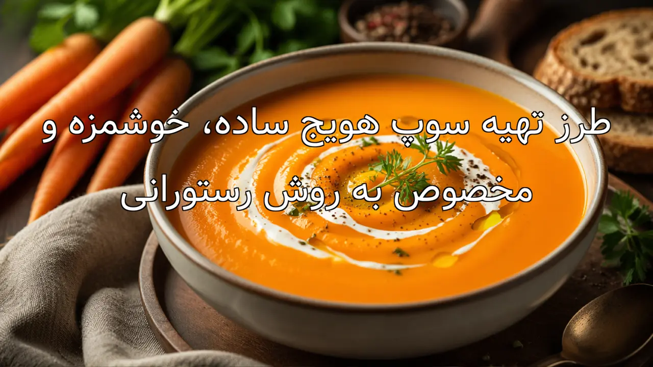 طرز تهیه سوپ هویج ساده، خوشمزه و مخصوص به روش رستورانی