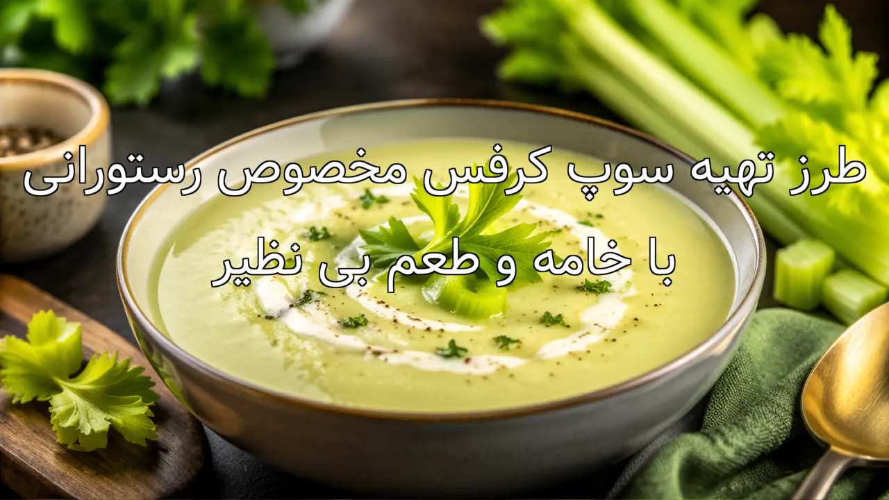 طرز تهیه سوپ کرفس مخصوص رستورانی با خامه و طعم بی نظیر