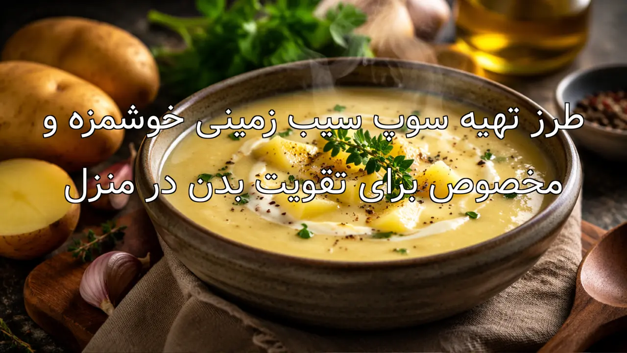 طرز تهیه سوپ سیب زمینی خوشمزه و مخصوص برای تقویت بدن در منزل