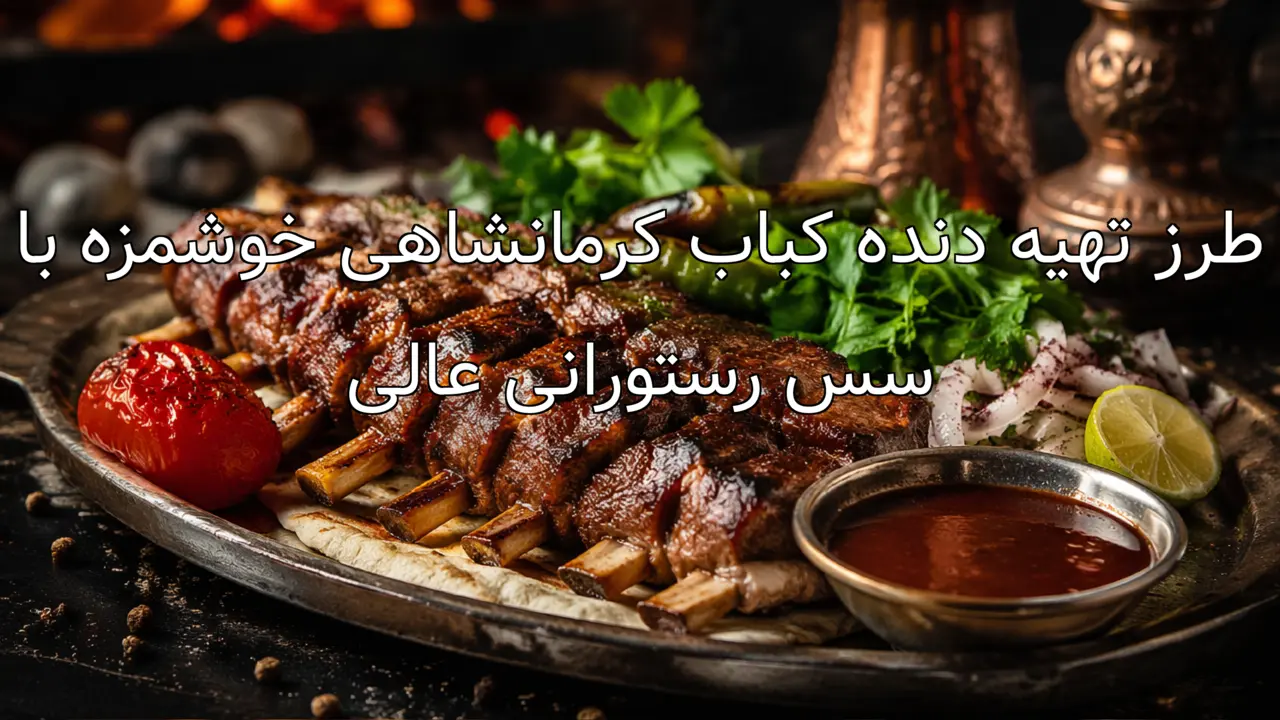 طرز تهیه دنده کباب کرمانشاهی خوشمزه با سس رستورانی عالی