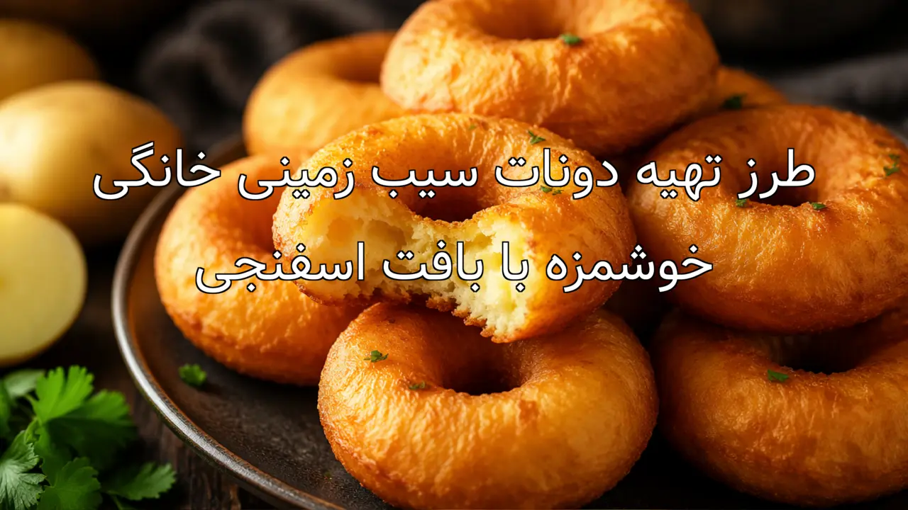 طرز تهیه دونات سیب زمینی خانگی خوشمزه با بافت اسفنجی