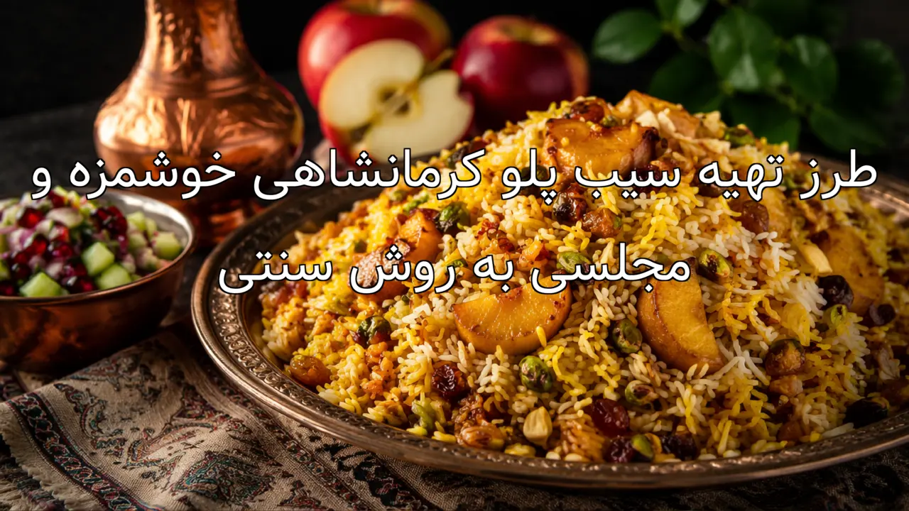طرز تهیه سیب پلو کرمانشاهی خوشمزه و مجلسی به روش سنتی