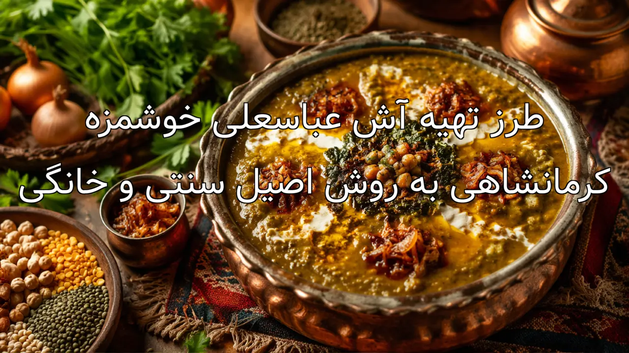 طرز تهیه آش عباسعلی خوشمزه کرمانشاهی به روش اصیل سنتی و خانگی