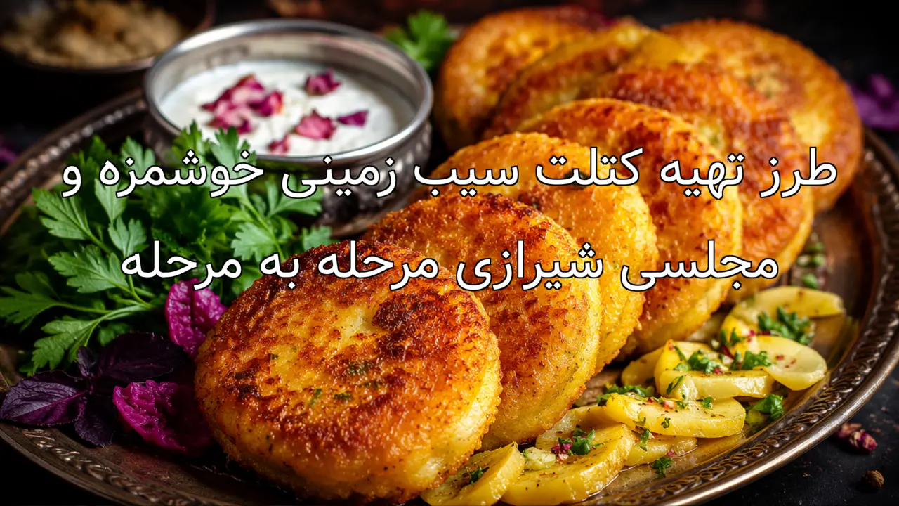 طرز تهیه کتلت سیب زمینی خوشمزه و مجلسی شیرازی مرحله به مرحله