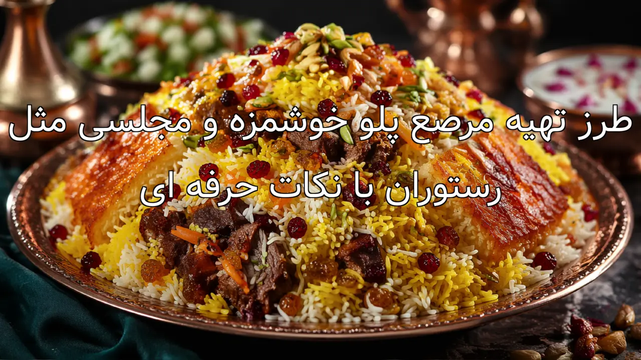 طرز تهیه مرصع پلو خوشمزه و مجلسی مثل رستوران با نکات حرفه ای
