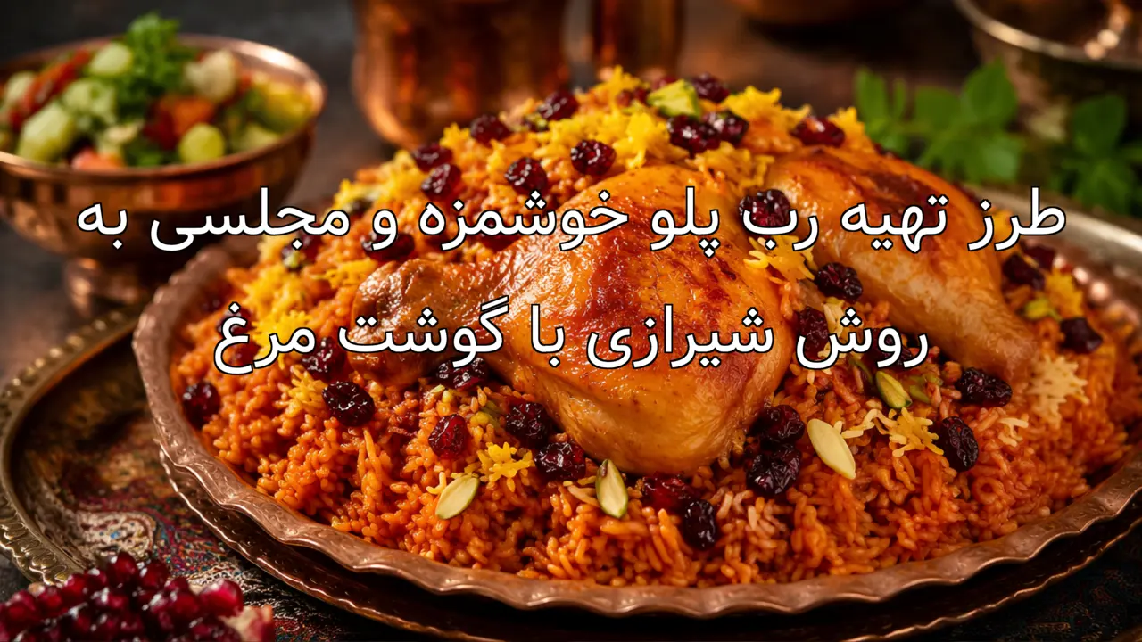 طرز تهیه رب پلو خوشمزه و مجلسی به روش شیرازی با گوشت مرغ