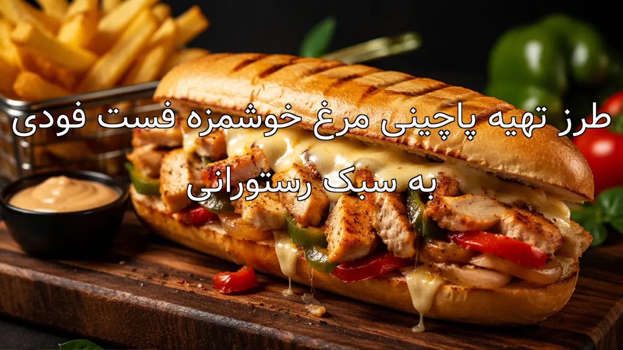 طرز تهیه پاچینی مرغ خوشمزه فست فودی به سبک رستورانی