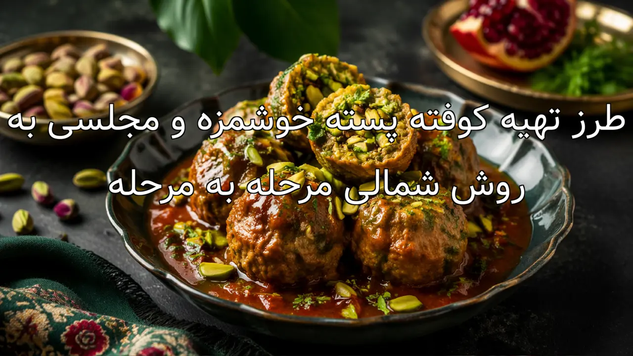 طرز تهیه کوفته پسته خوشمزه و مجلسی به روش شمالی مرحله به مرحله