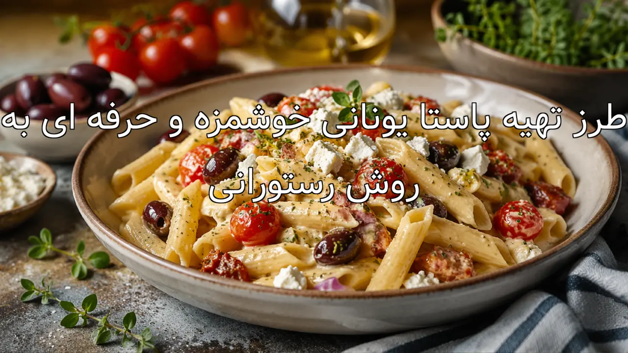 طرز تهیه پاستا یونانی خوشمزه و حرفه ای به روش رستورانی