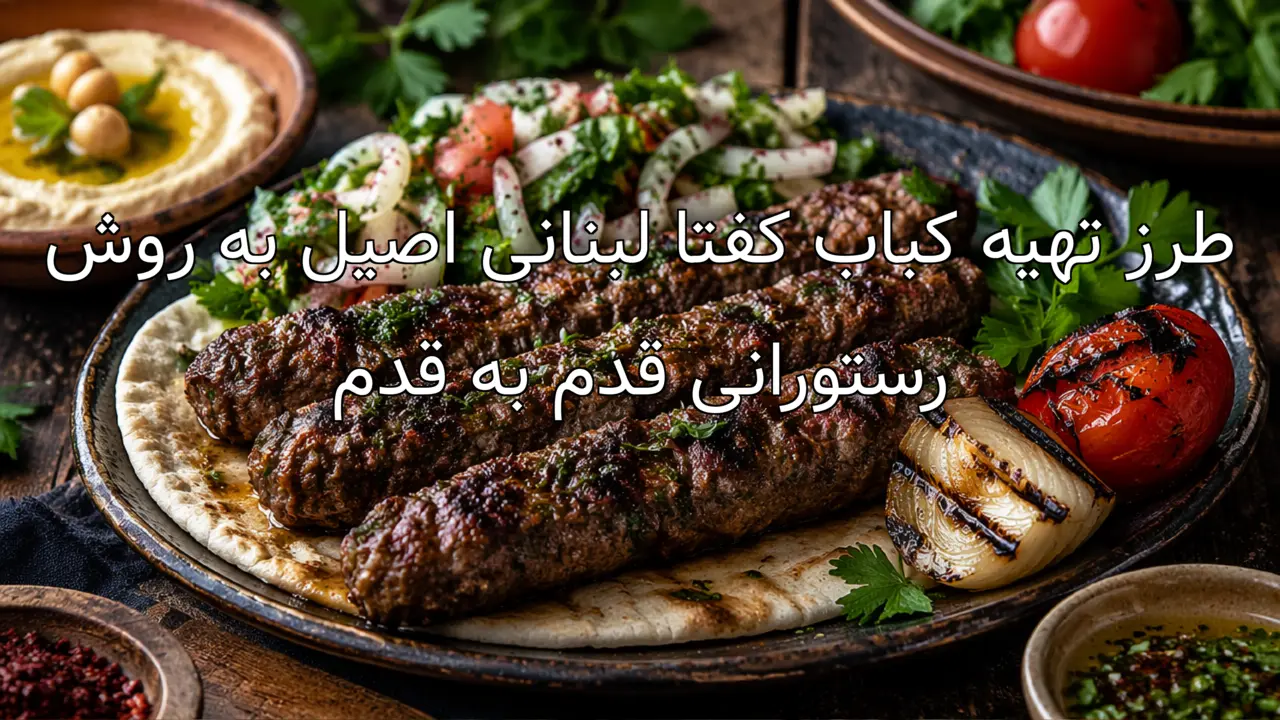 طرز تهیه کباب کفتا لبنانی اصیل به روش رستورانی قدم به قدم