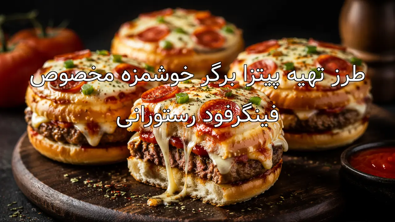 طرز تهیه پیتزا برگر خوشمزه مخصوص فینگرفود رستورانی