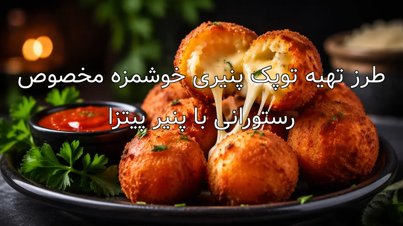 طرز تهیه توپک پنیری خوشمزه مخصوص رستورانی با پنیر پیتزا