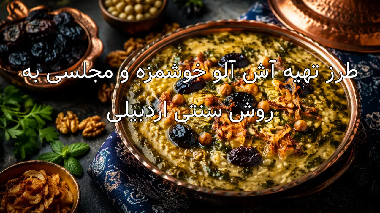 طرز تهیه آش آلو خوشمزه و مجلسی به روش سنتی اردبیلی