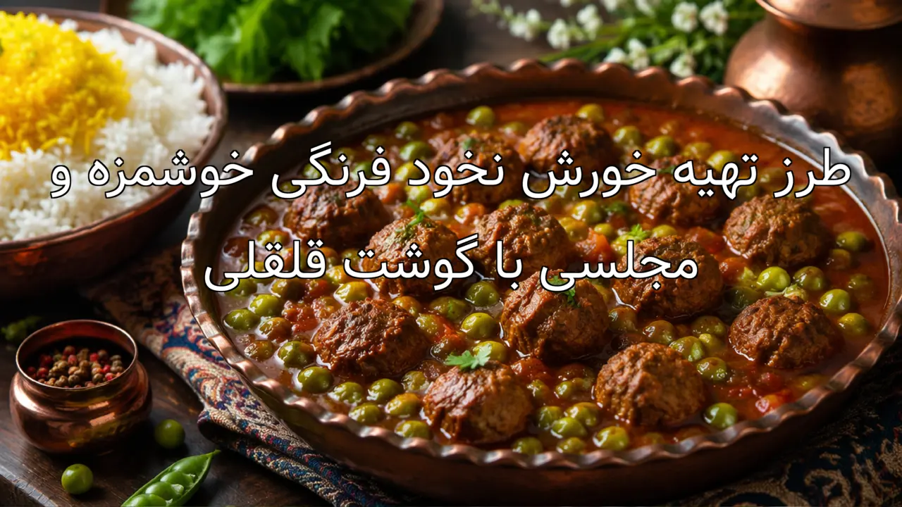 طرز تهیه خورش نخود فرنگی خوشمزه و مجلسی با گوشت قلقلی