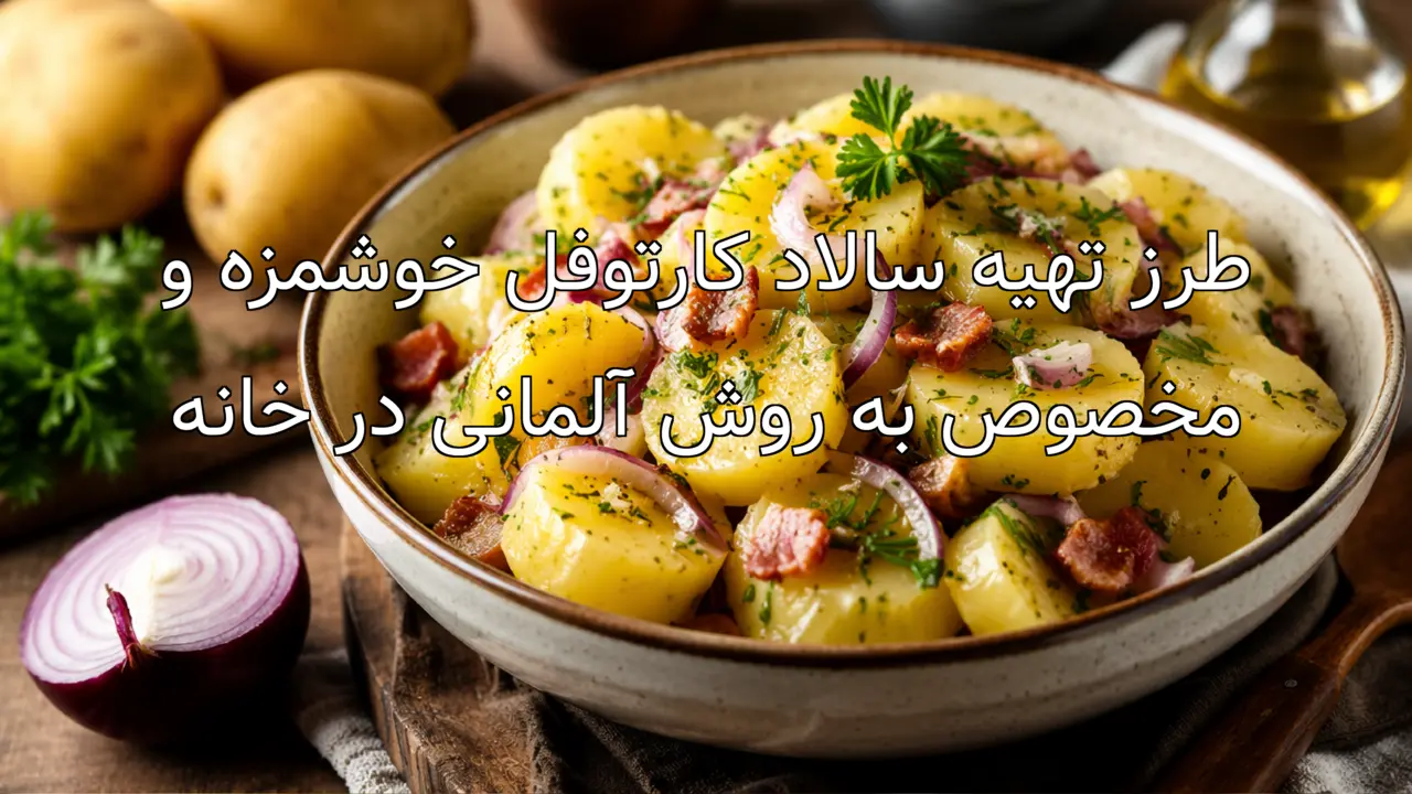 طرز تهیه سالاد کارتوفل خوشمزه و مخصوص به روش آلمانی در خانه