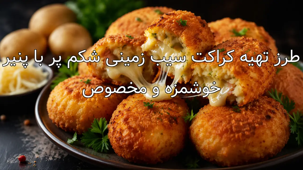 طرز تهیه کراکت سیب زمینی شکم پر با پنیر خوشمزه و مخصوص