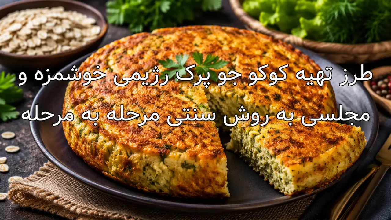 طرز تهیه کوکو جو پرک رژیمی خوشمزه و مجلسی به روش سنتی مرحله به مرحله